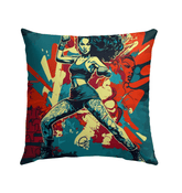 Train Hard, Fight Harder Outdoor Pillow - Beyond T-shirts